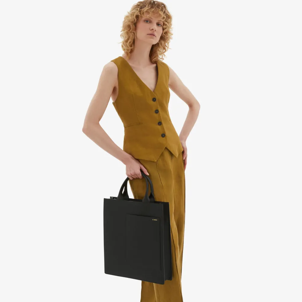 Boxy Top Handle Medium Bag
