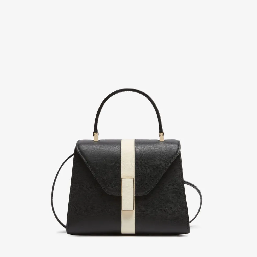 Iside Intarsia Line Top Handle Mini Bag
