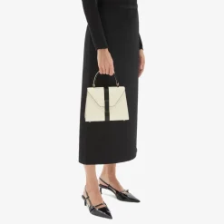 Iside Intarsia Line Top Handle Mini Bag