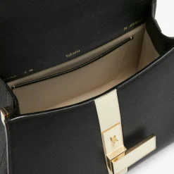 Iside Intarsia Line Top Handle Mini Bag