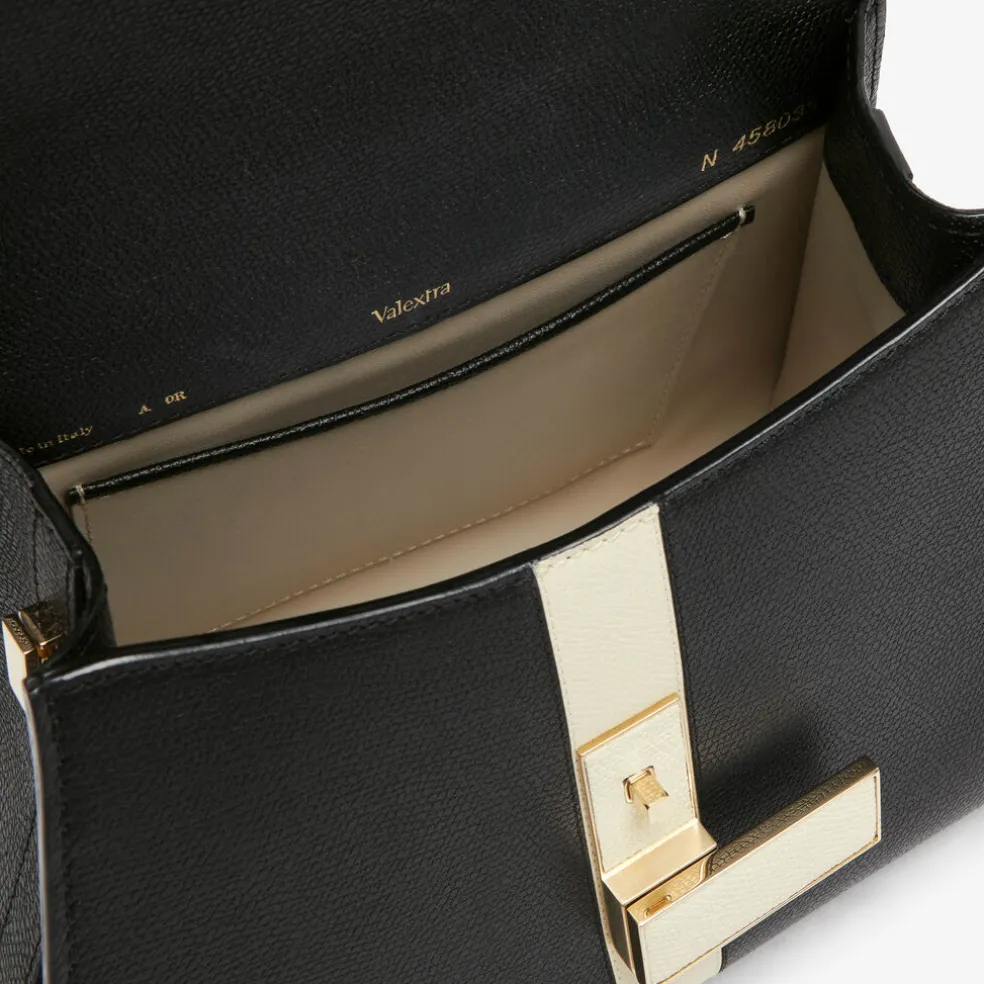 Iside Intarsia Line Top Handle Mini Bag