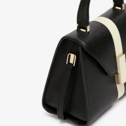 Iside Intarsia Line Top Handle Mini Bag