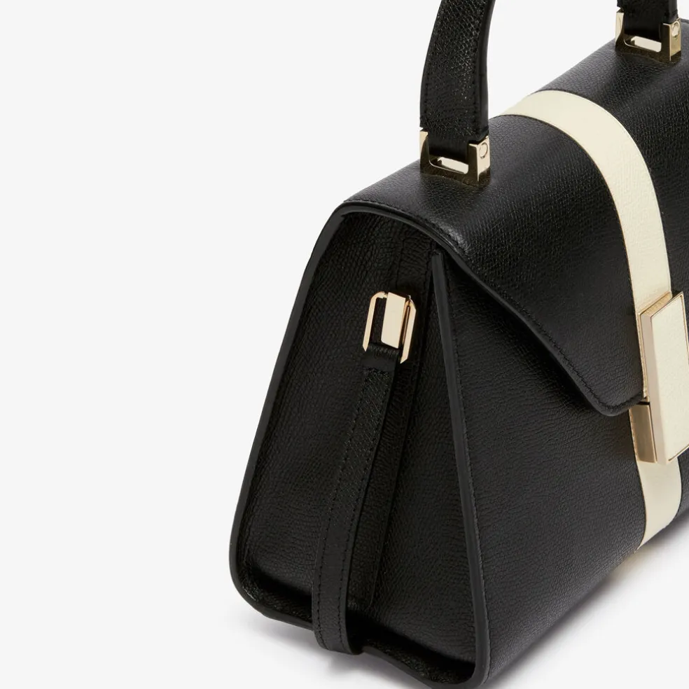 Iside Intarsia Line Top Handle Mini Bag