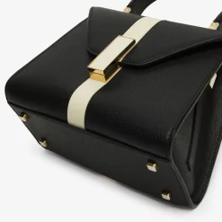 Iside Intarsia Line Top Handle Mini Bag