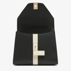 Iside Intarsia Line Top Handle Mini Bag