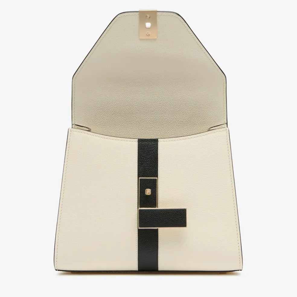 Iside Intarsia Line Top Handle Mini Bag