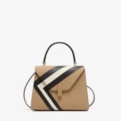 Iside Intarsia V-Stripes Top Handle Mini Bag