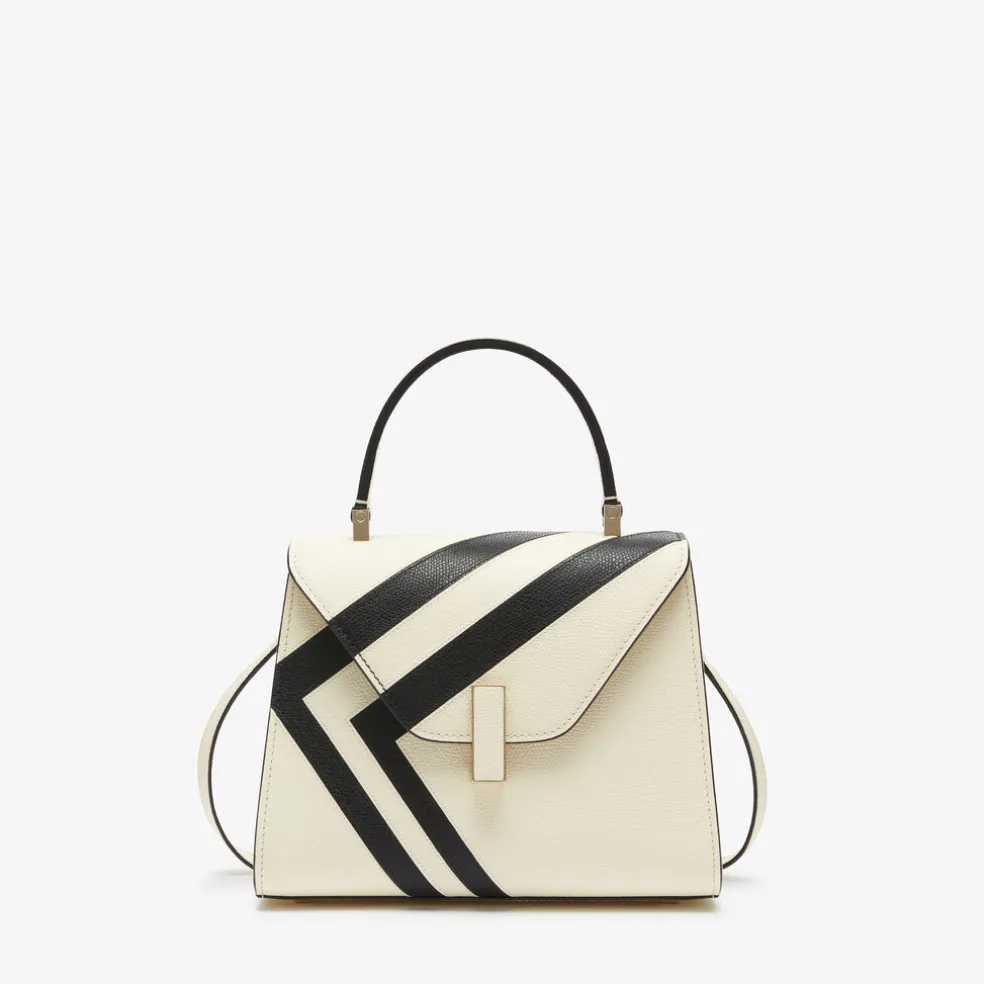Iside Intarsia V-Stripes Top Handle Mini Bag