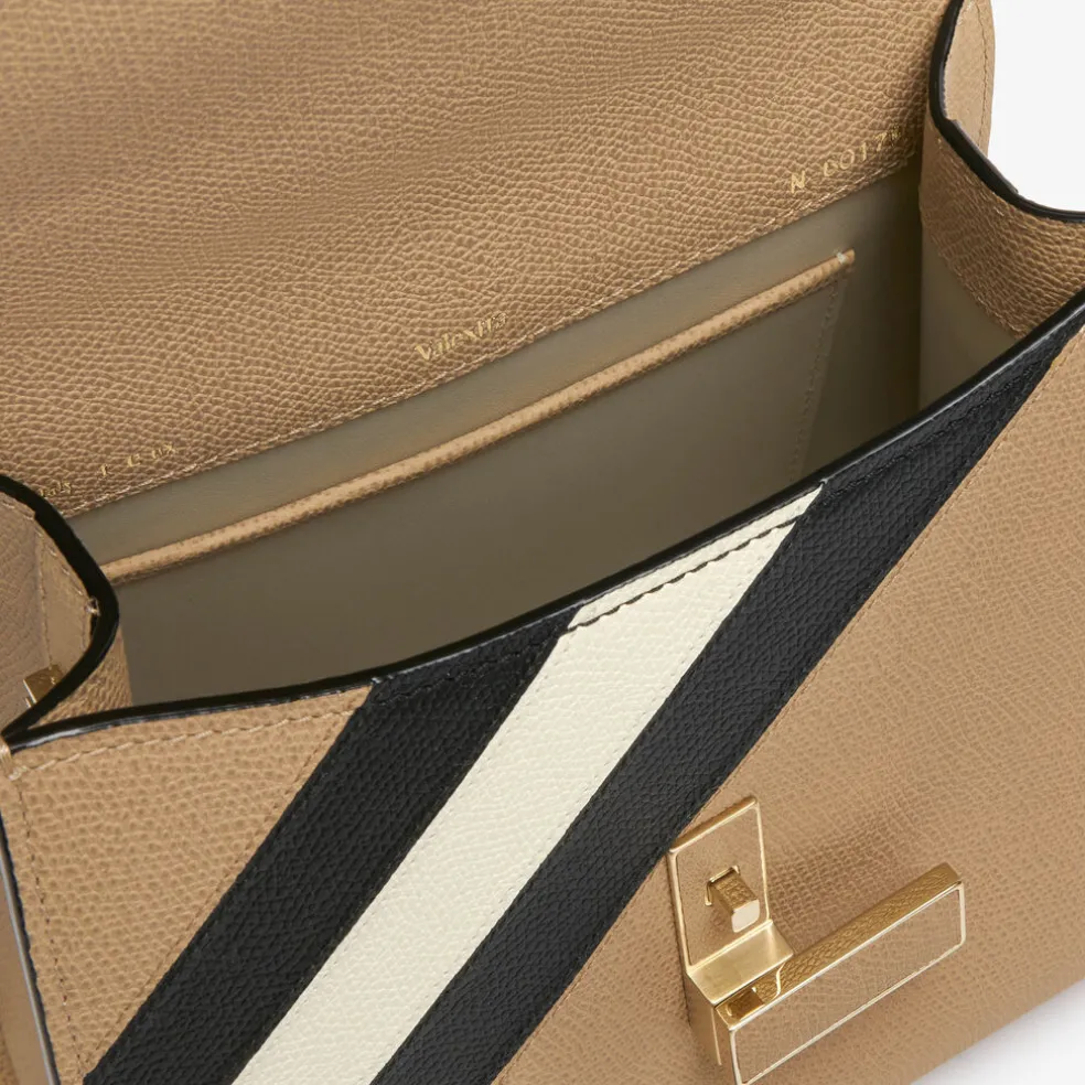Iside Intarsia V-Stripes Top Handle Mini Bag