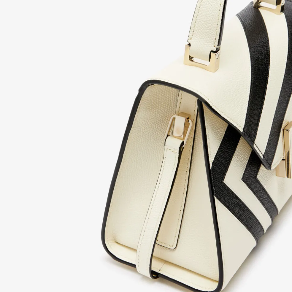 Iside Intarsia V-Stripes Top Handle Mini Bag