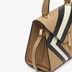 Iside Intarsia V-Stripes Top Handle Mini Bag