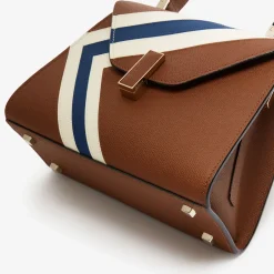 Iside Intarsia V-Stripes Top Handle Mini Bag