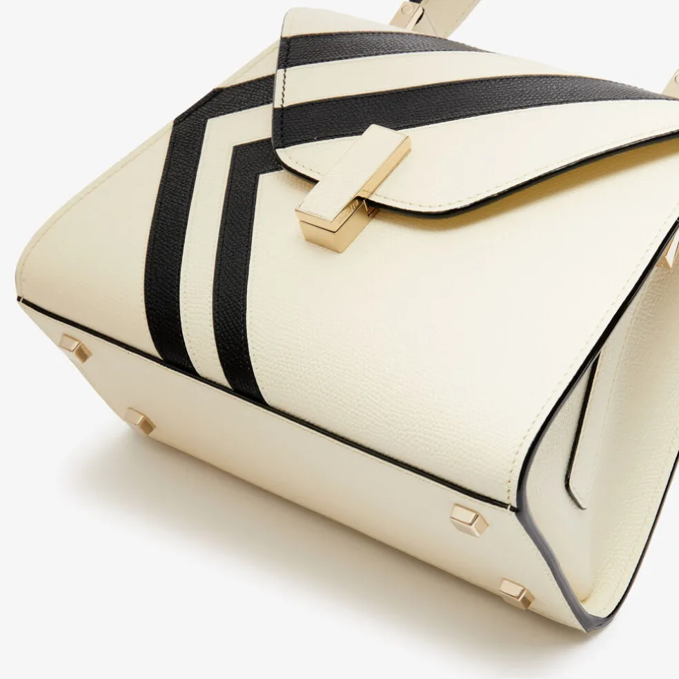 Iside Intarsia V-Stripes Top Handle Mini Bag