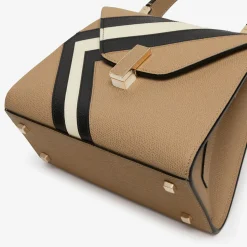 Iside Intarsia V-Stripes Top Handle Mini Bag