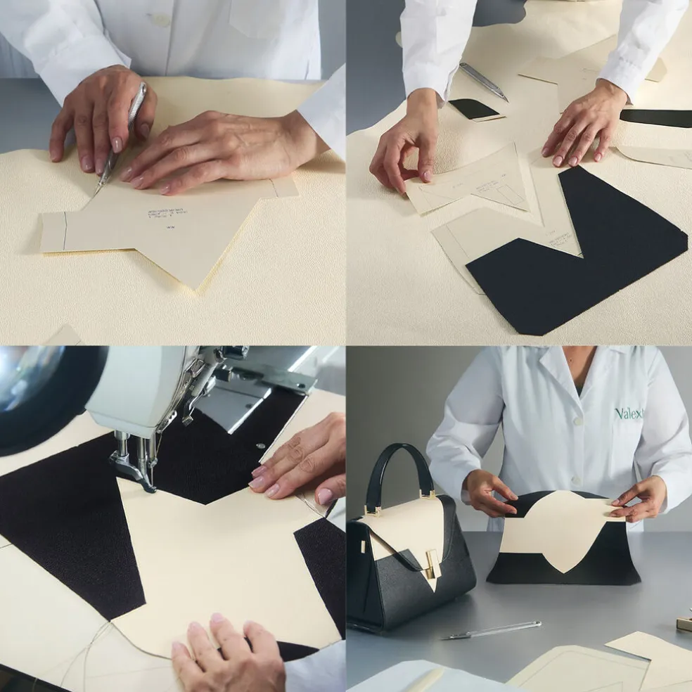 Iside Intarsia V-Stripes Top Handle Mini Bag