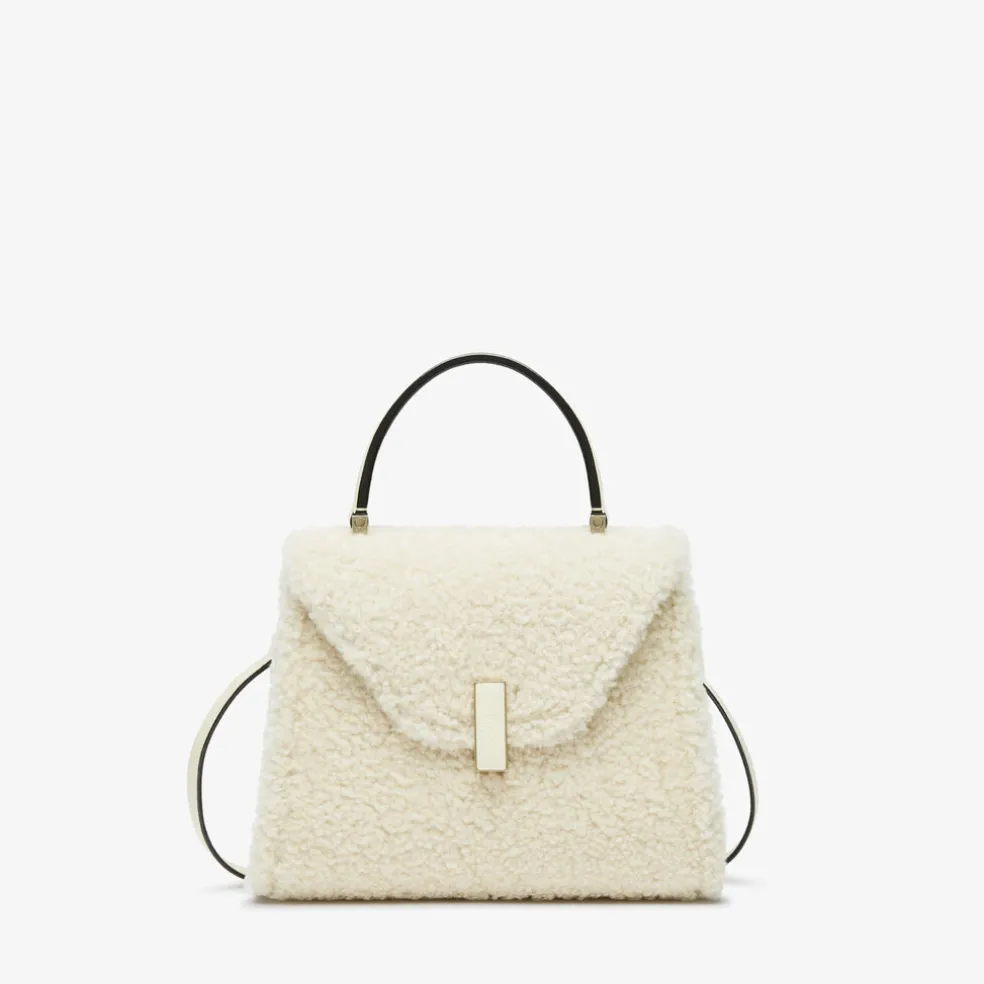 Iside Shearling Top Handle Mini Bag