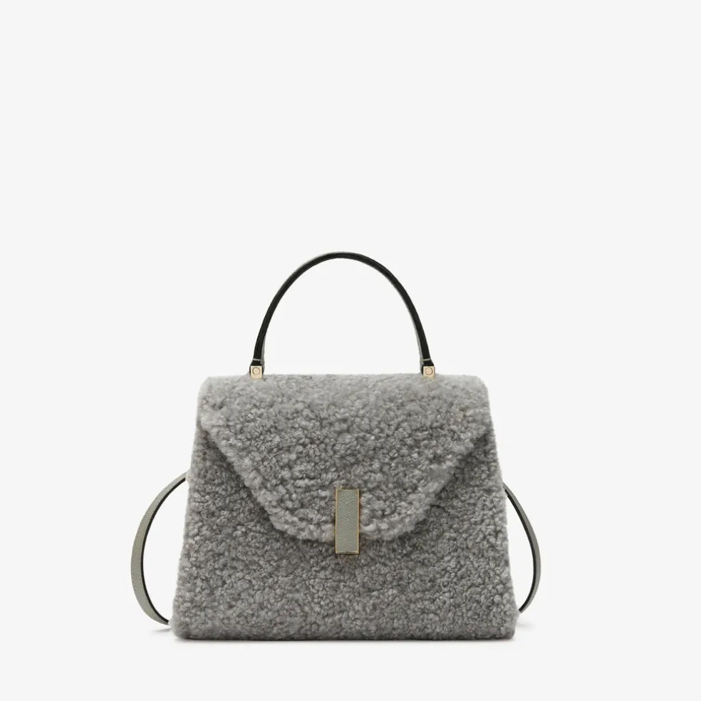 Iside Shearling Top Handle Mini Bag