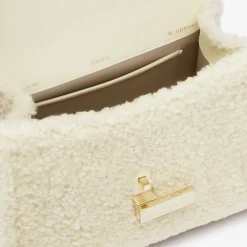 Iside Shearling Top Handle Mini Bag