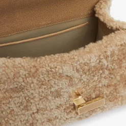 Iside Shearling Top Handle Mini Bag