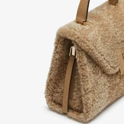Iside Shearling Top Handle Mini Bag