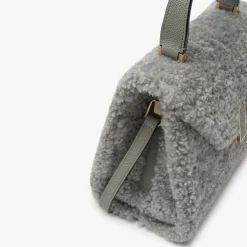 Iside Shearling Top Handle Mini Bag