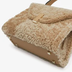 Iside Shearling Top Handle Mini Bag