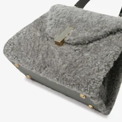Iside Shearling Top Handle Mini Bag