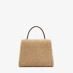 Iside Shearling Top Handle Mini Bag