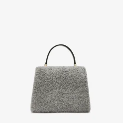 Iside Shearling Top Handle Mini Bag