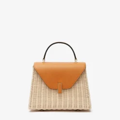 Iside Wicker Top Handle Medium Bag
