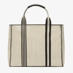 Linear Fabric Large Tote Bag