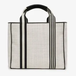 Linear Fabric Medium Tote Bag