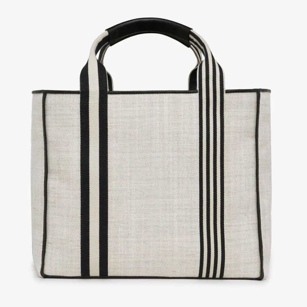 Linear Fabric Medium Tote Bag