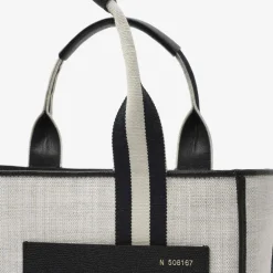Linear Fabric Medium Tote Bag