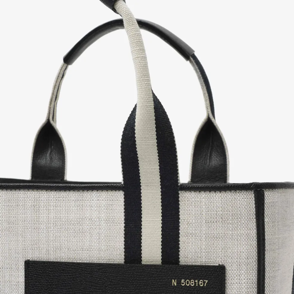 Linear Fabric Medium Tote Bag