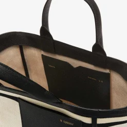 Linear Fabric Mini Tote Bag