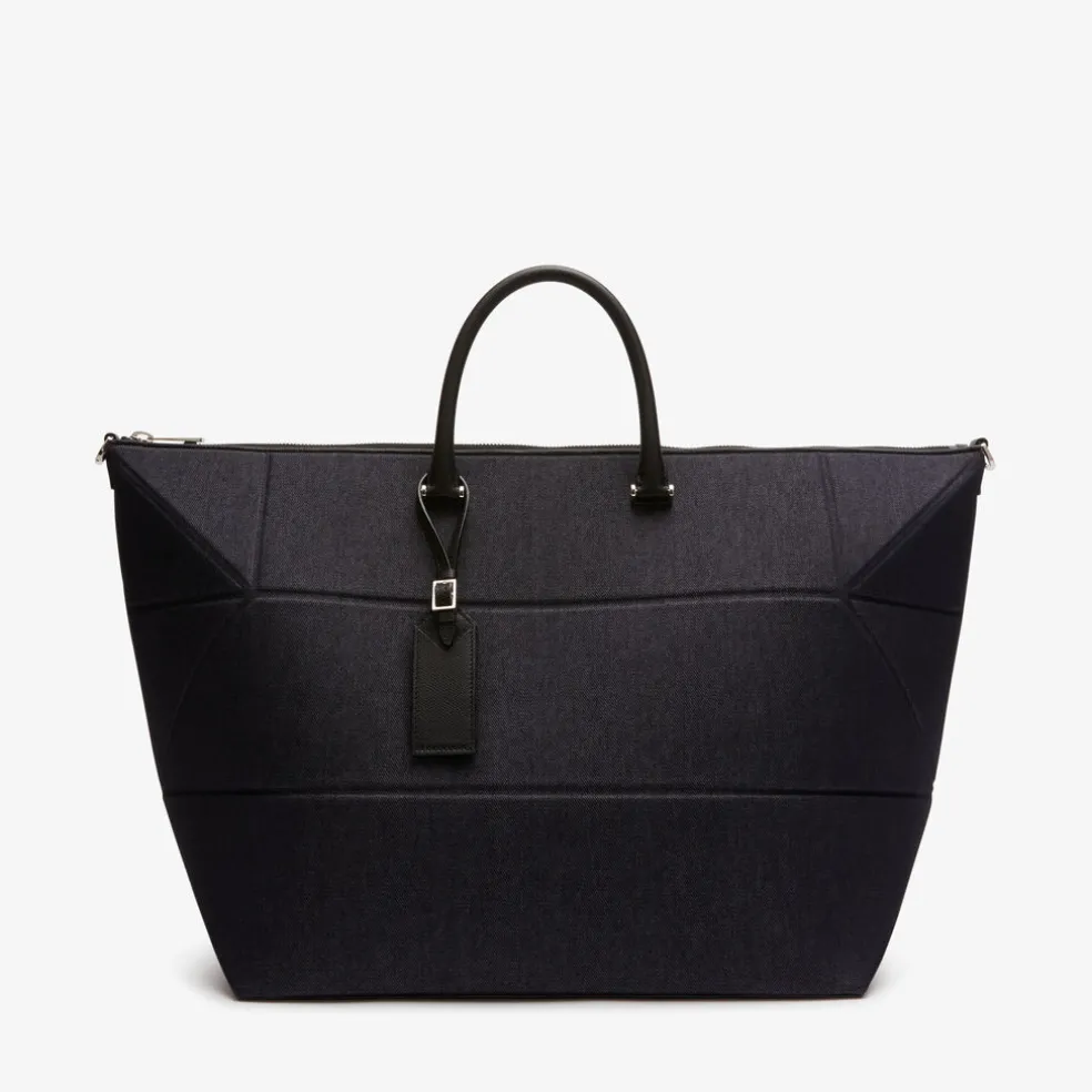Polyhedral Weekender Denim Travel Bag