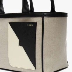 Soft Canvas V Tote Mini Bag