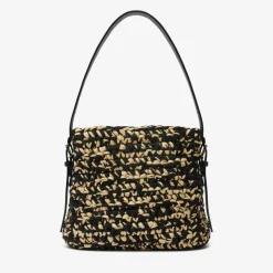 Soft Raffia And Cotton Bucket Mini Bag