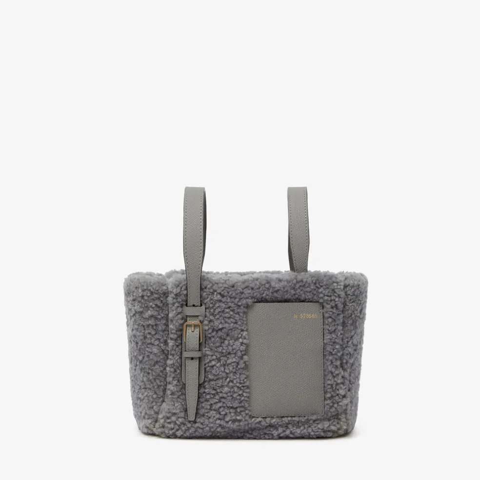 Soft Shearling Bucket Micro Bag