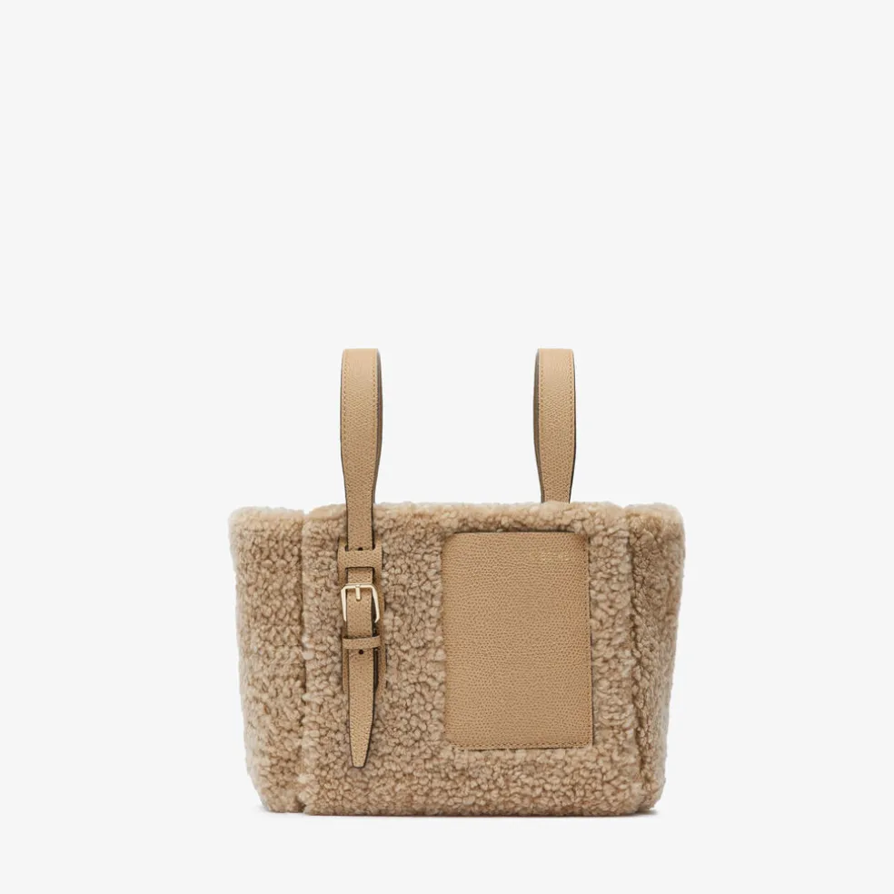 Soft Shearling Bucket Micro Bag
