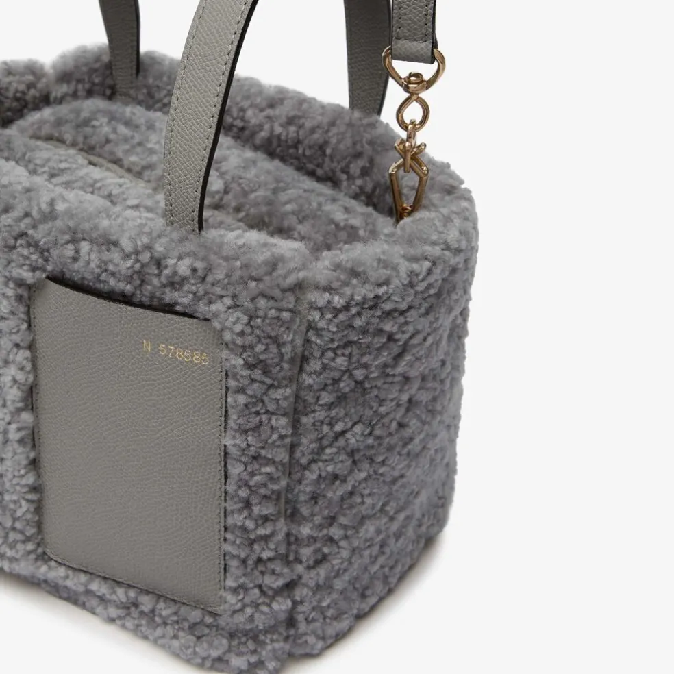 Soft Shearling Bucket Micro Bag