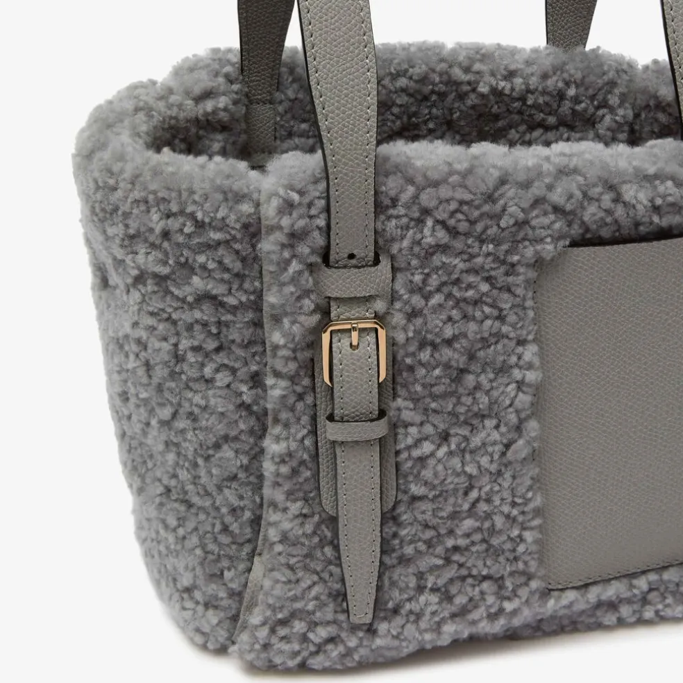 Soft Shearling Bucket Micro Bag