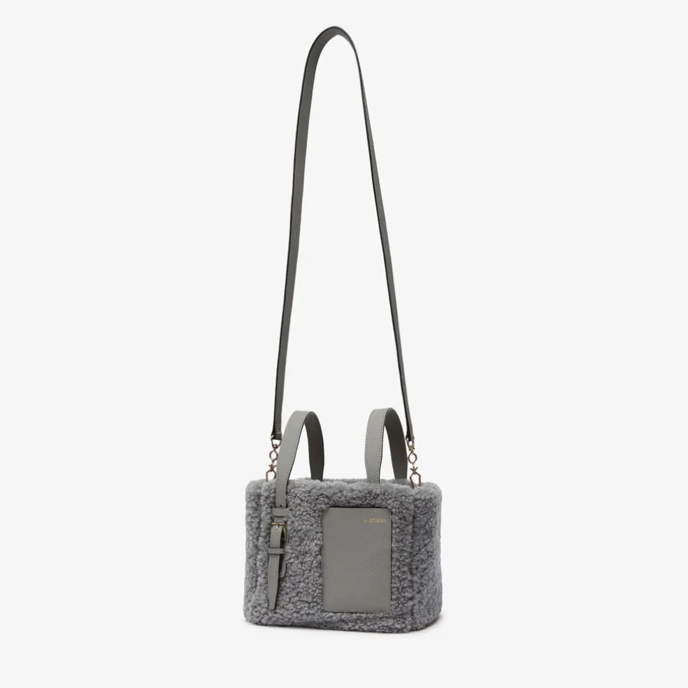 Soft Shearling Bucket Micro Bag