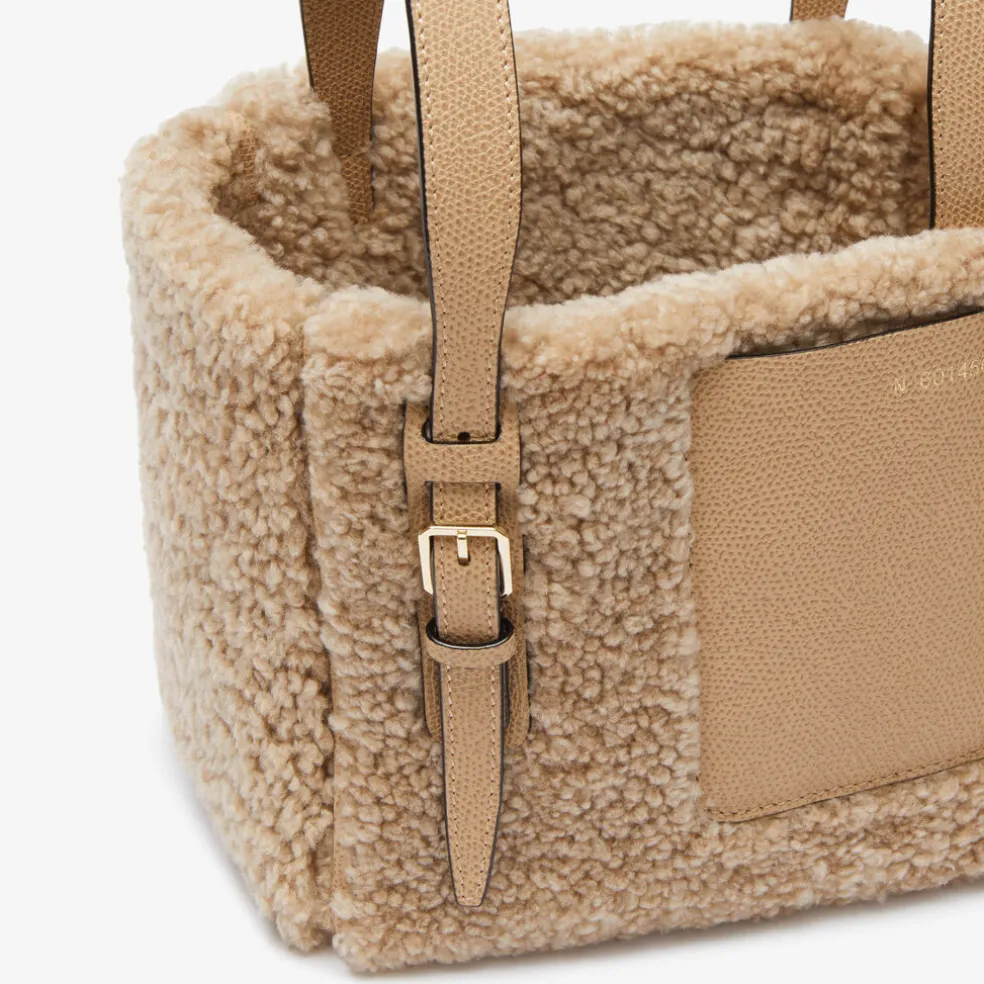 Soft Shearling Bucket Micro Bag