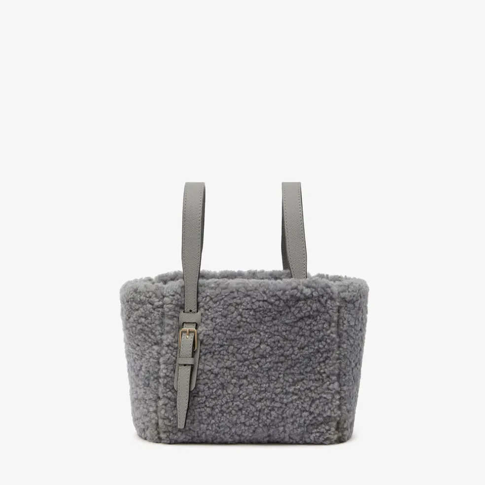 Soft Shearling Bucket Micro Bag
