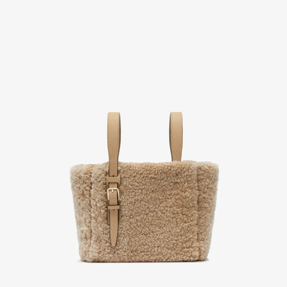 Soft Shearling Bucket Micro Bag