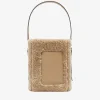 Soft Shearling Bucket Mini Bag