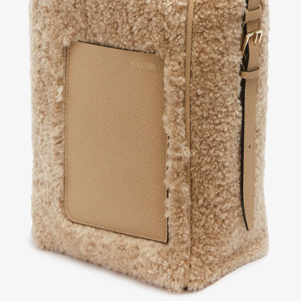 Soft Shearling Bucket Mini Bag
