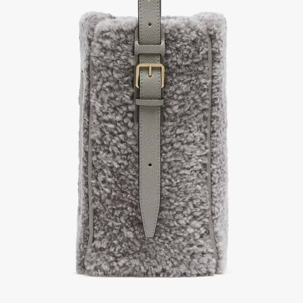 Soft Shearling Bucket Mini Bag
